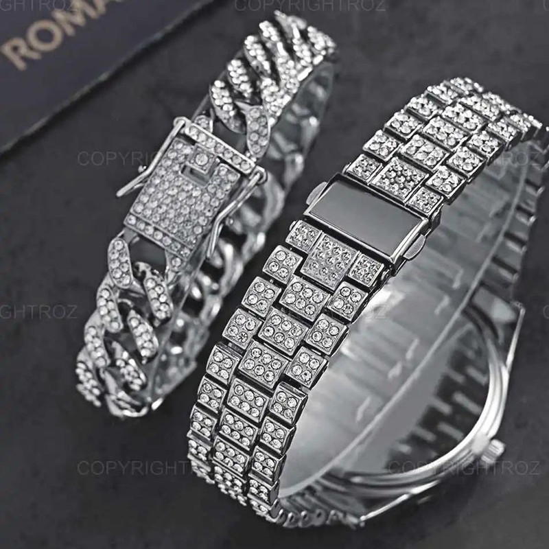 ساعت مچی عقربه‌ای مردانه مدل فول نگین دیت جاست sb_ng