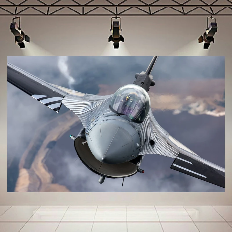 پوستر پارچه ای طرح جت F-16 کد AR17840