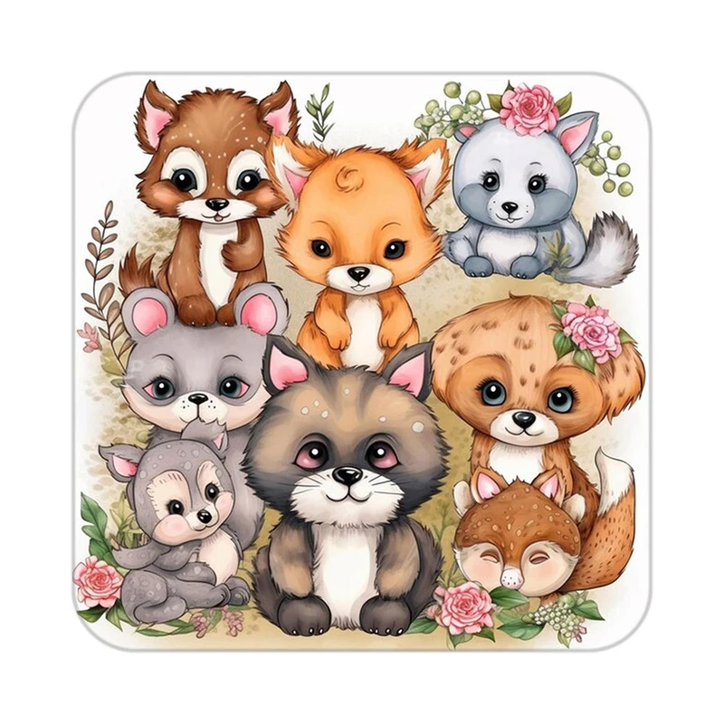 زیر لیوانی کاکتی طرح حیوانات کارتونی مدل mp28530