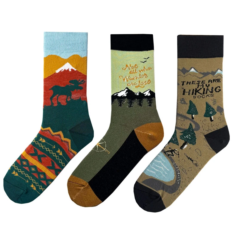 جوراب ساق بلند زنانه ال سون مدل طبیعت بکر کد PH1095 بسته 3 عددی