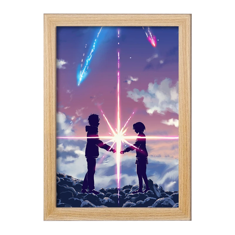 تابلو خندالو مدل تاکی تاچیبانا و میتسویا میامیزو انیمه یورنیم Your Name  کد 16247