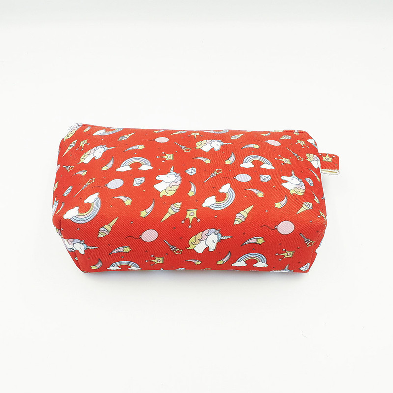 کیف لوازم آرایش زنانه مدل قایقی کجراه تک شاخ