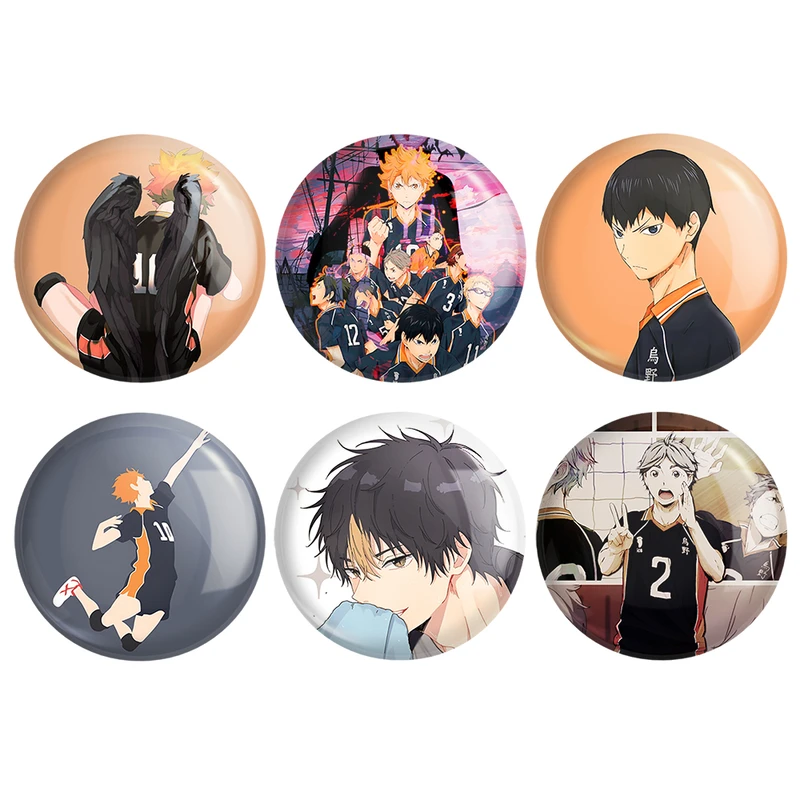 مگنت خندالو طرح انیمه هایکیو Haikyu کد 984B مجموعه 6 عددی