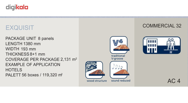 پارکت لمینیت کرونوتکس سری اسکوئیزیت پلاس مدل MX4762
