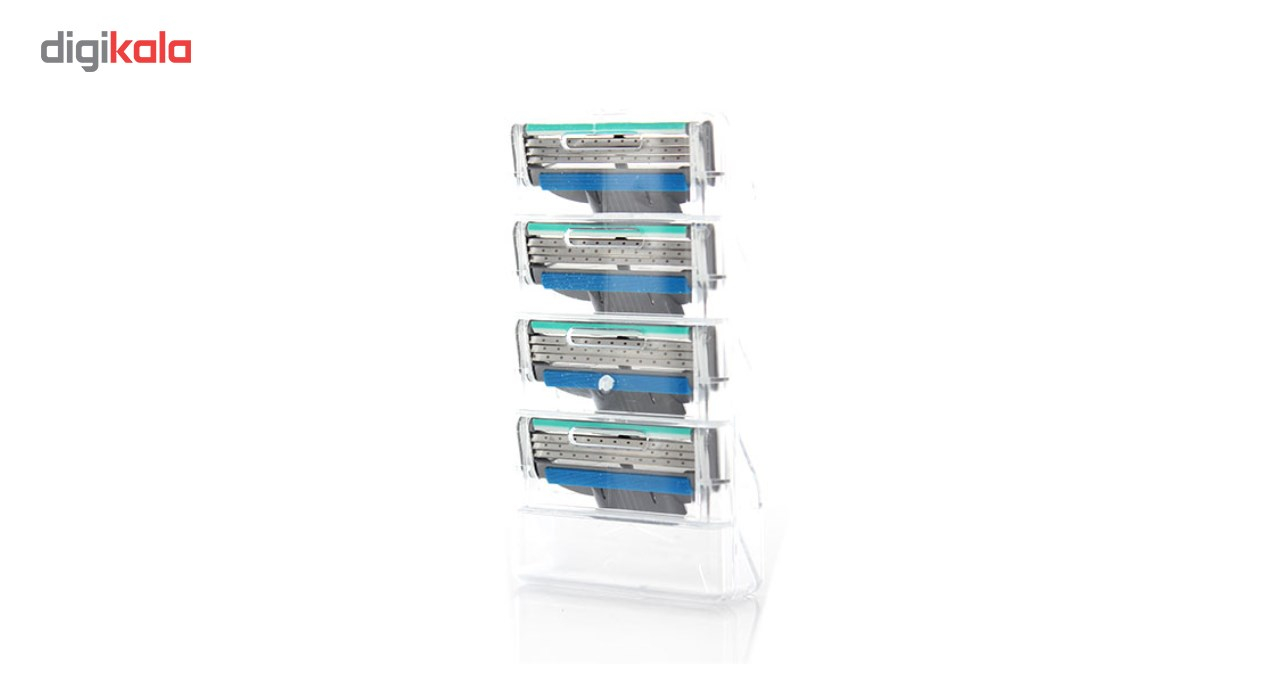 خود تراش ژیلت به همراه تیغ یدک مدل Mach3 turbo