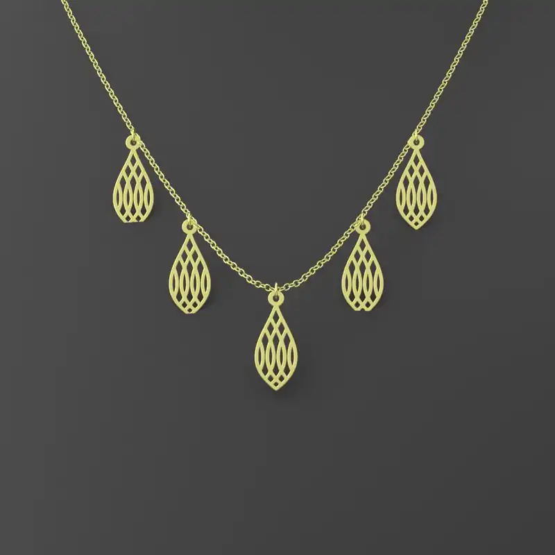 گردنبند طلا 18 عیار زنانه مدوپد مدل اشک کد RNA11564