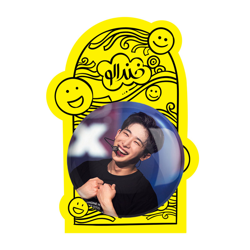 آینه جیبی خندالو طرح ونهو گروه مانستا اکس Monsta X مدل تاشو کد 21194