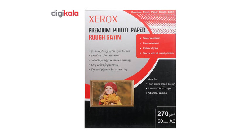 کاغذ عکس زیراکس مدل Rough Satin سایز A3 بسته 50 عددی