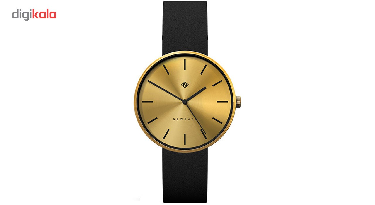 ساعت مچی عقربه ای نیوگیت مدل The Drumline Radial Brass Case Black Strap