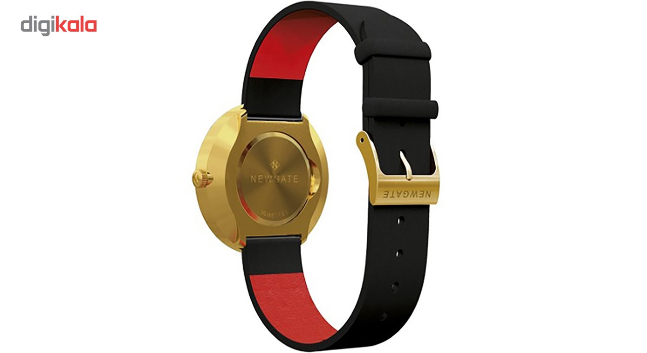 ساعت مچی عقربه ای نیوگیت مدل The Drumline Radial Brass Case Black Strap