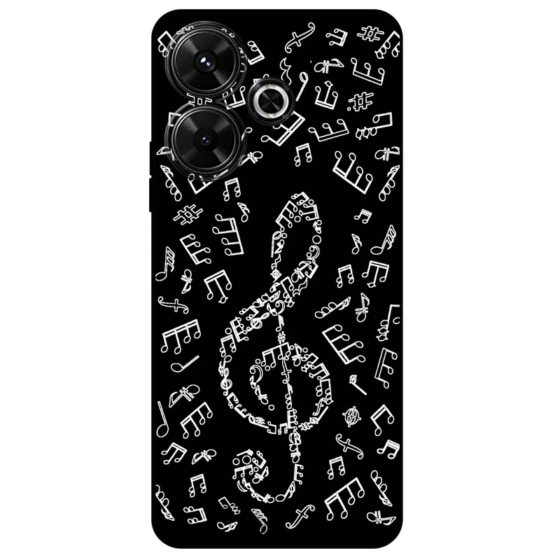 کاور مگافون طرح نوت موسیقی مدل 1370 مناسب برای گوشی موبایل شیائومی Redmi 13 4G