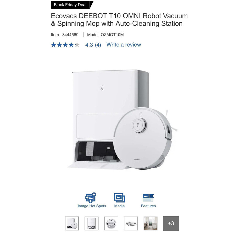 جاروبرقی اکووکس رباتیک مدل T10 OMNI Robot