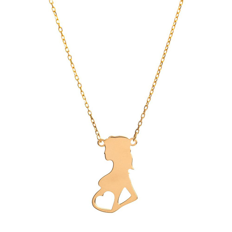 گردنبند طلا 18 عیار زنانه با زنجیر حلقهای نیکان گلد مدل مادر 799