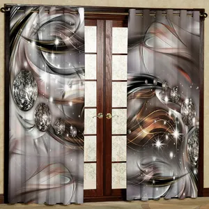 پرده مدل طرح دار هازان پانچی کد 2539 سایز 140x200 سانتی متر