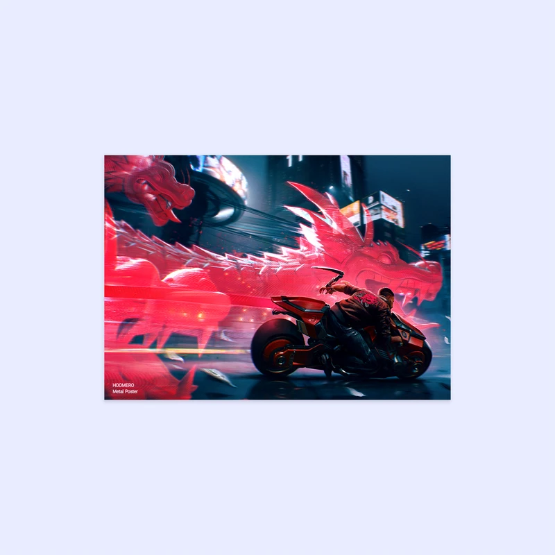 پوستر هومرو مدل فلزی طرح بازی سایبرپانک کد PS293