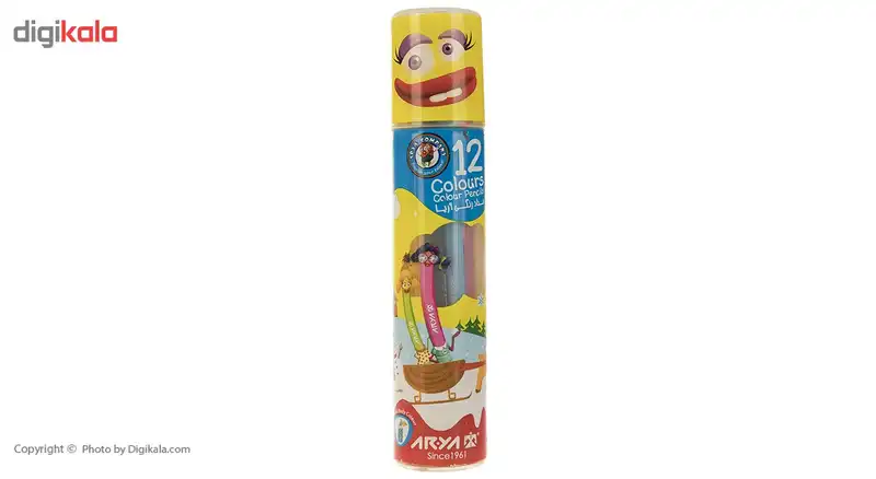 مداد رنگی 12 رنگ آریا مدل 3051