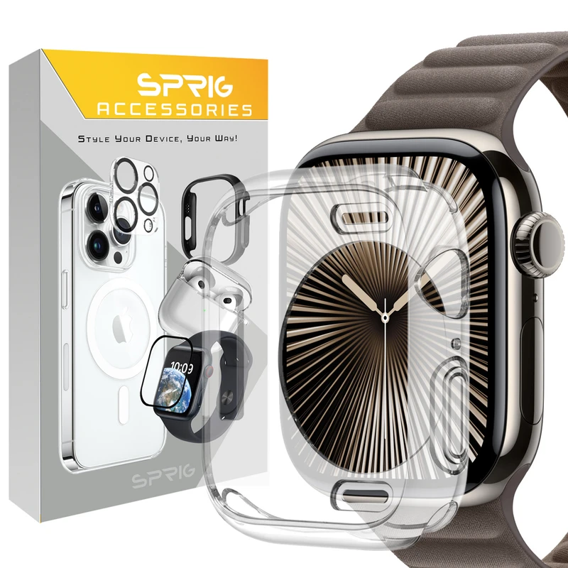 کاور اسپریگ مدل Clear Protective مناسب برای اپل واچ Series 10 46mm Aluminum