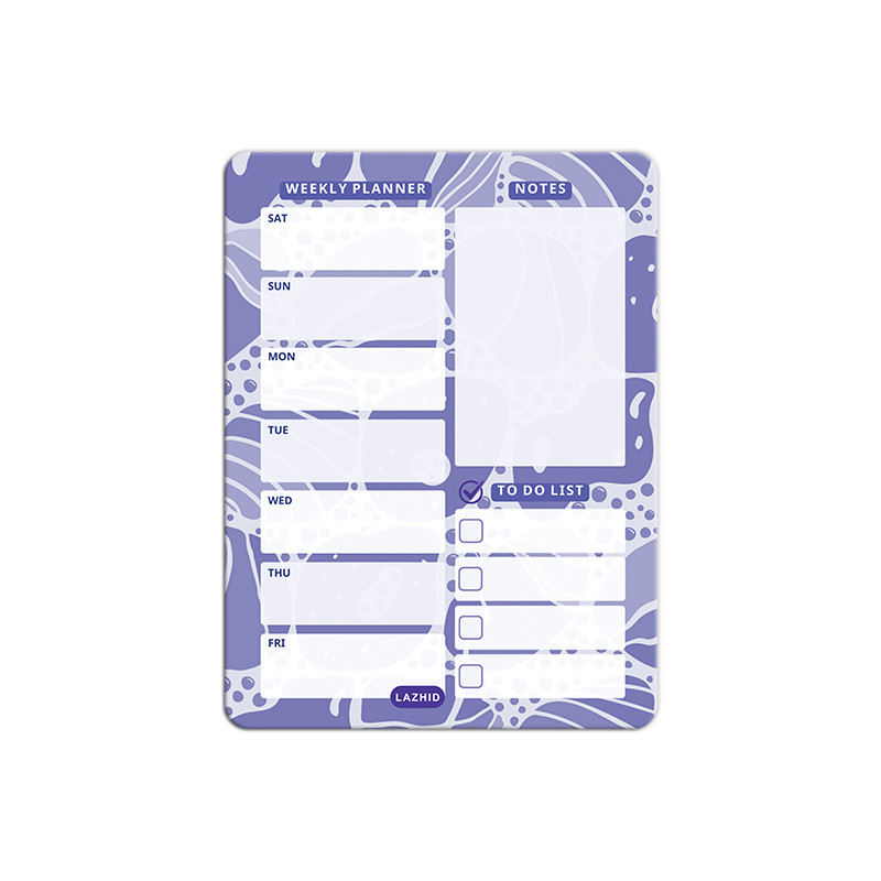 تخته وایت برد لاژید مدل برنامه ریزی سایز 14x18 سانتی متر