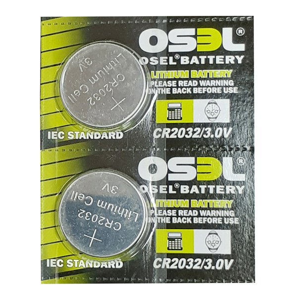 باتری سکه ای اوسل مدل CR2032 بسته دو عددی