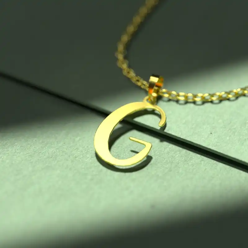 گردنبند طلا 18 عیار زنانه مدوپد مدل حرف G کد H3-1-1187