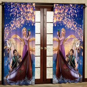 پرده مدل دختر گیسو کمند مخمل پانچی کد 1170R سایز 140x280 سانتی متر