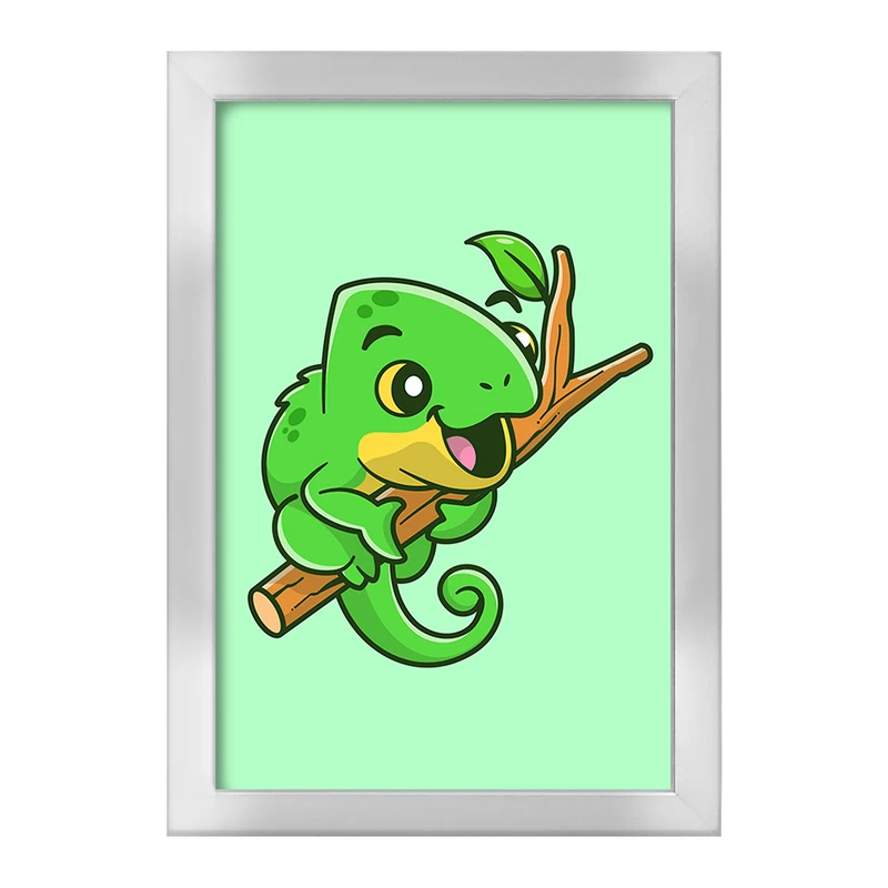 تابلو خندالو طرح حیوانات بامزه آفتاب پرست کد 29690