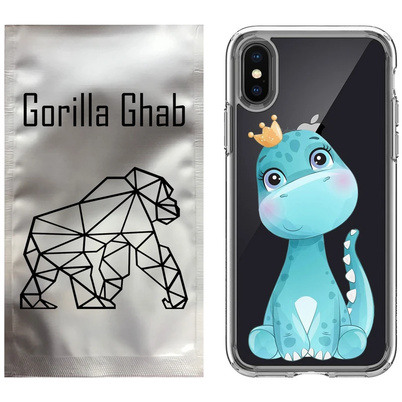 کاور گوریلا قاب مدل CLG کد 60 طرح دایناسور مناسب برای گوشی موبایل اپل iPhone X / XS