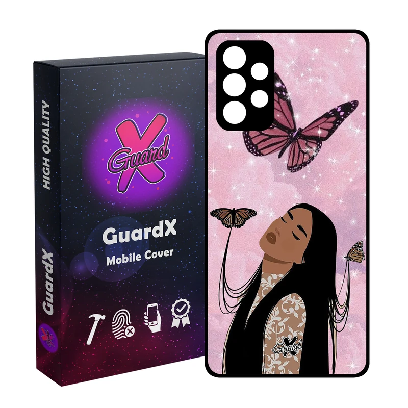 کاور گارد ایکس طرح Girl مدل Glass10297 مناسب برای گوشی موبایل سامسونگ Galaxy A52