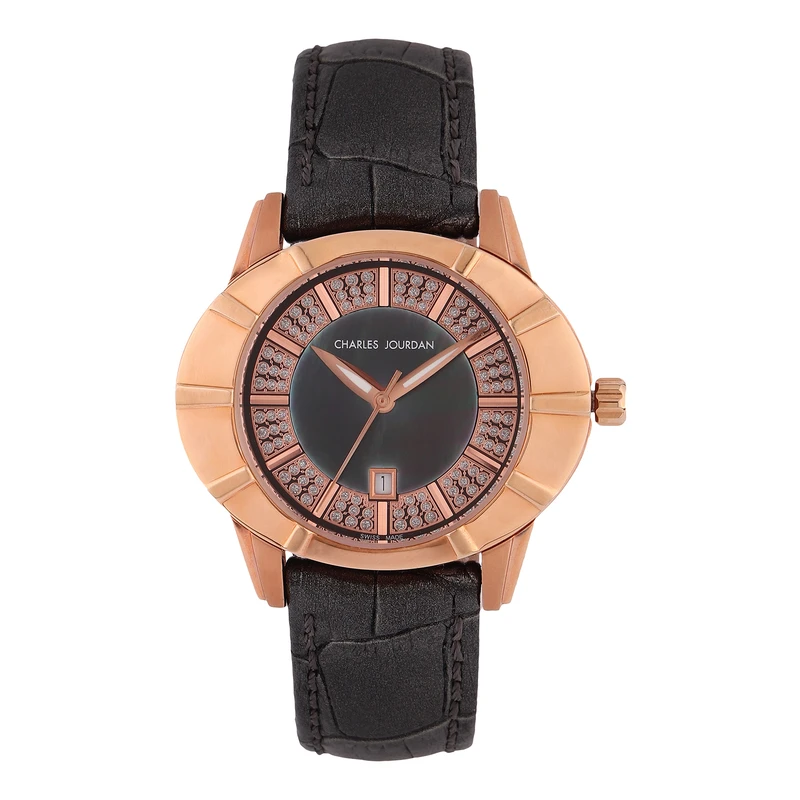 ساعت مچی عقربه‌ای کوارتز زنانه چارلز جردن مدل Moon 184.26