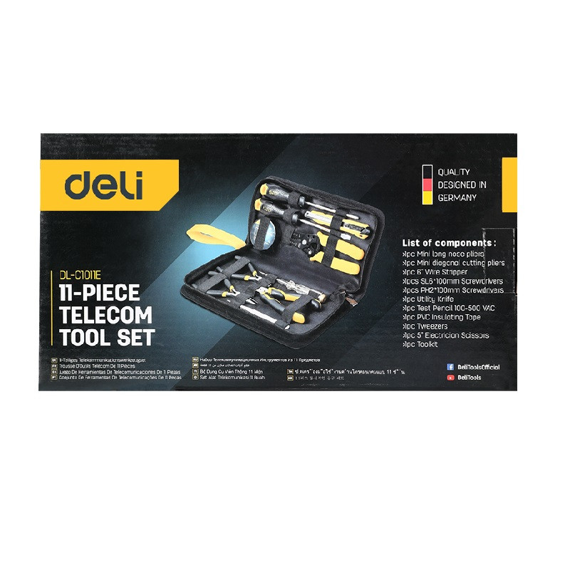 مجموعه 11 عددی ابزار برقی دلی مدل DL-C1011E