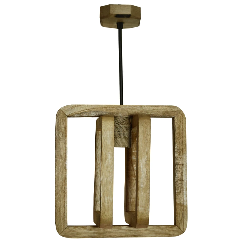 لوستر تک شعله مدل چوبی کد c025