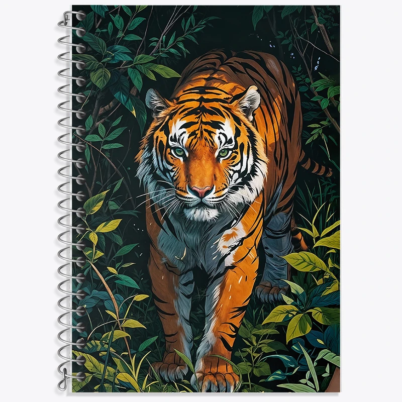 دفتر زبان 50 برگ خندالو مدل سه خط طرح ببر کد F5300