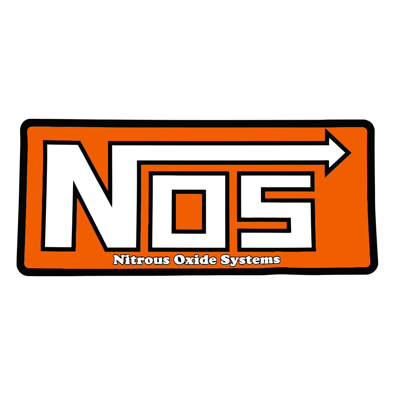 استیکر خودرو پویا مارکت طرح NOS کد 376