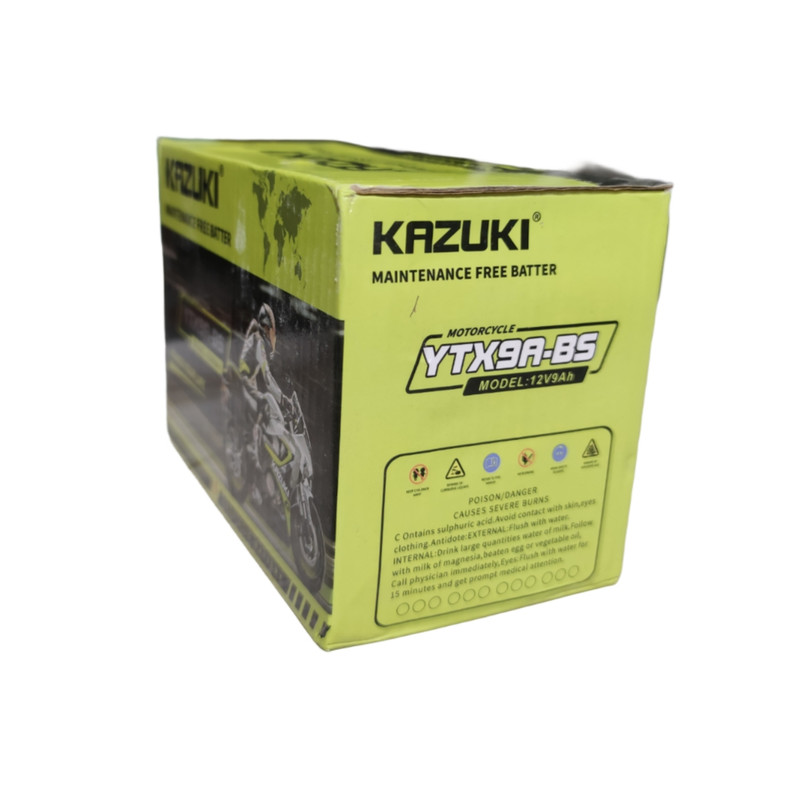 باتری موتورسیکلت کازوکی مدل 12 ولت 9 آمپر 12v9a