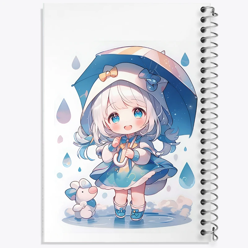 دفتر ژورنال نویسی 50 برگ خندالو مدل نقطه ای طرح دخترانه کیوت کد N5256