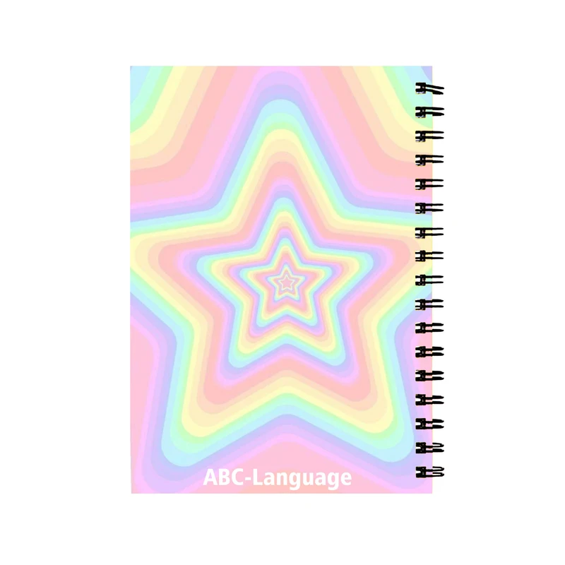 دفتر زبان 60 برگ سیمی طرح ستاره کد 312