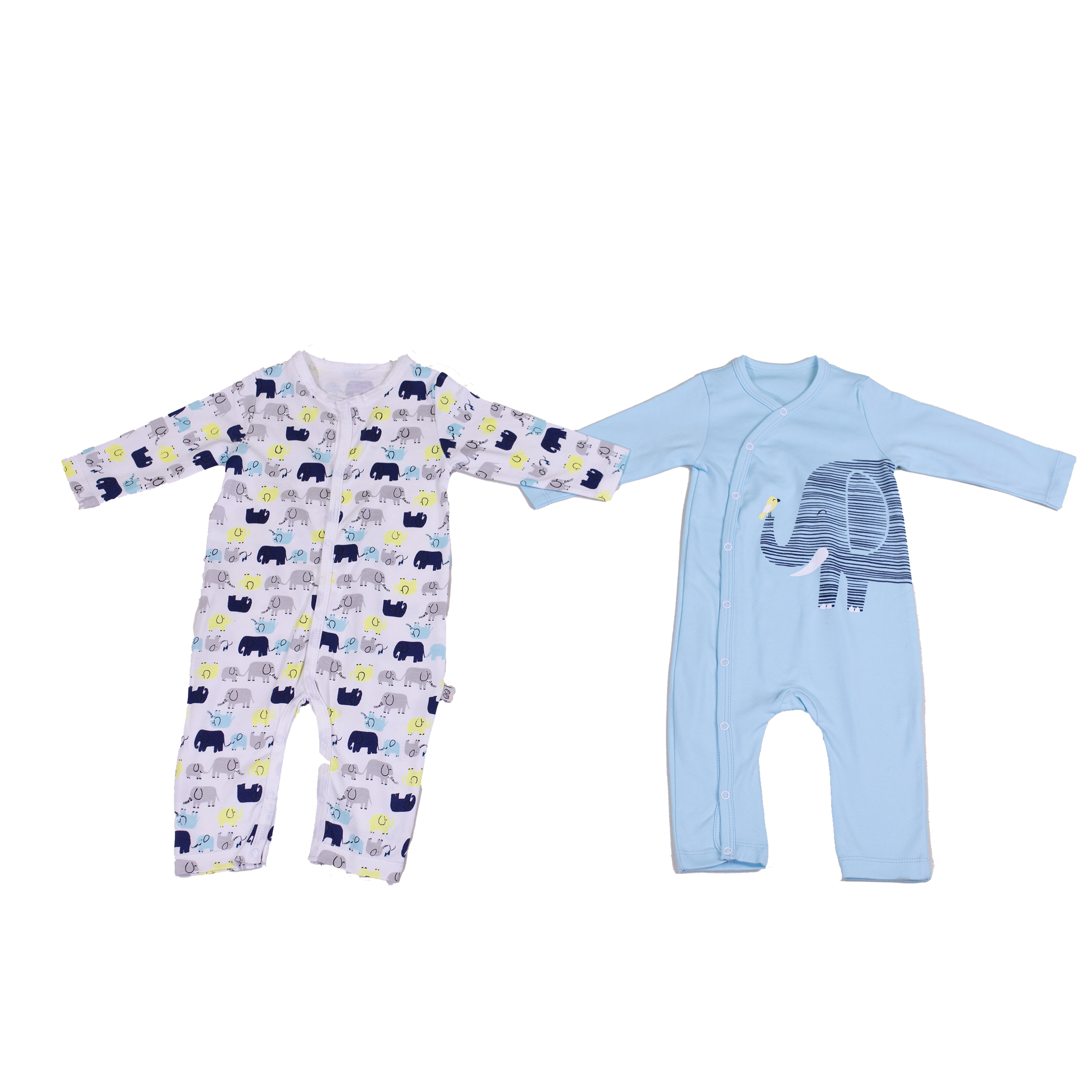 سرهمی نوزادی وچیون مدل فیل فیروزه ای مجموعه 2 عددی