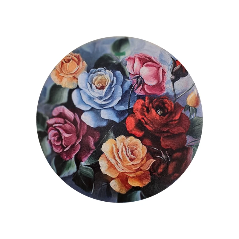 بشقاب دیوارکوب سفالی طرح گل کد  4432