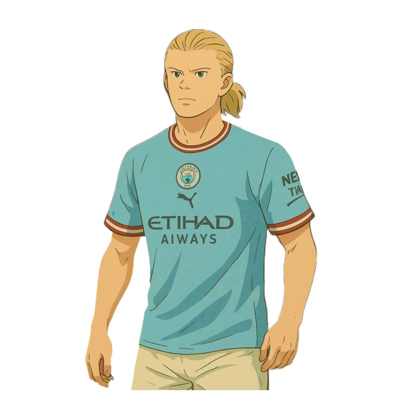 استیکر پارچه و لباس پاد آفرین مدل کارتونی فوتبالی ارلینگ هالند جذاب کد 1800