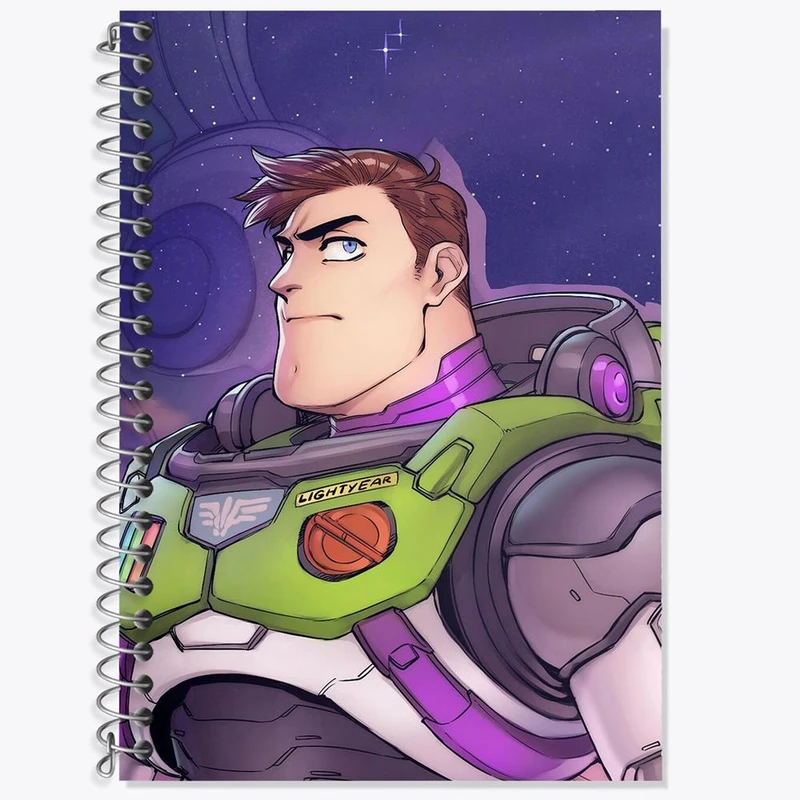 دفتر زبان 50 برگ خندالو مدل سه خط طرح انیمیشن باز لایتیر کد 26322