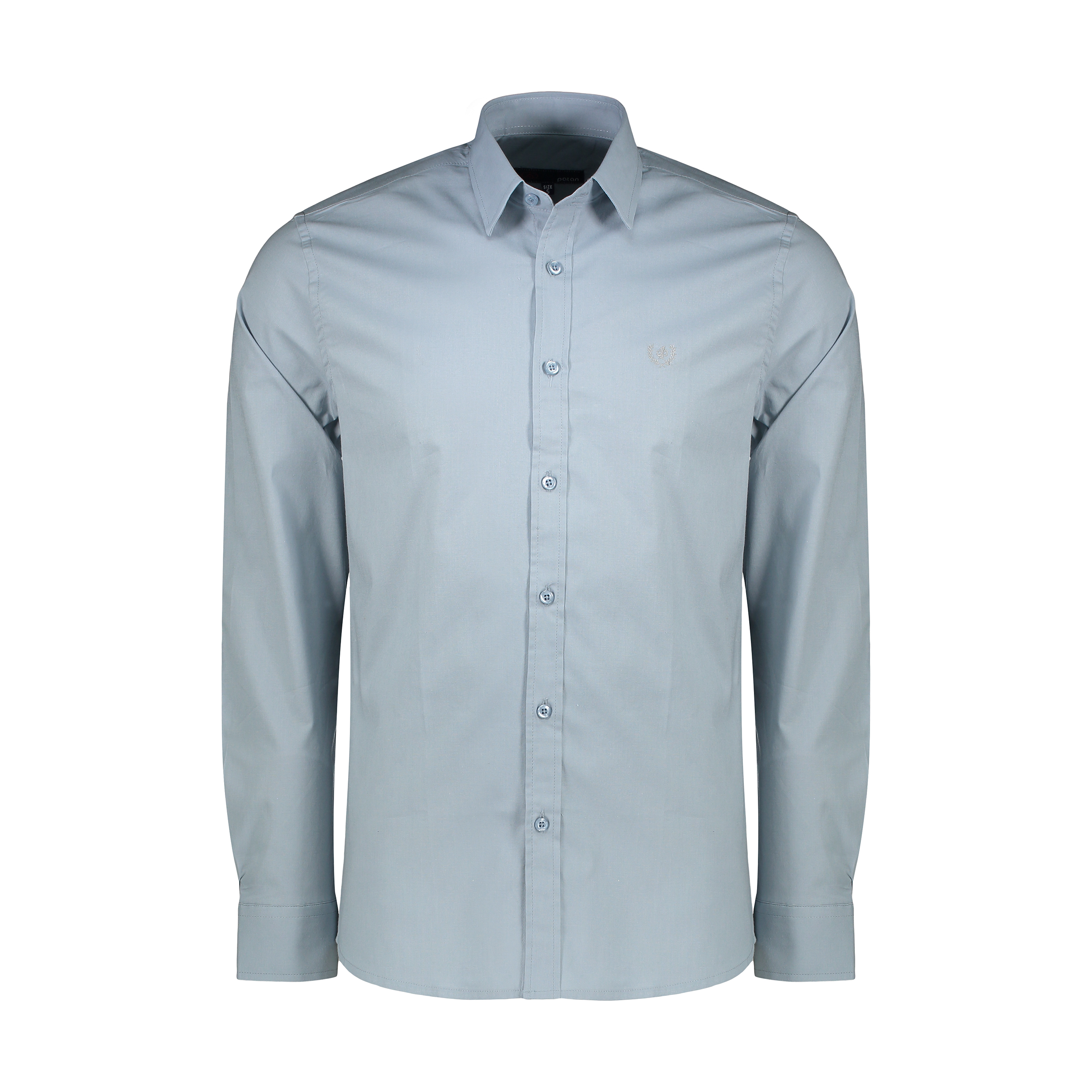 پیراهن آستین بلند مردانه پاتن جامه مدل کتان 102721010261307 رنگ آبی روشن