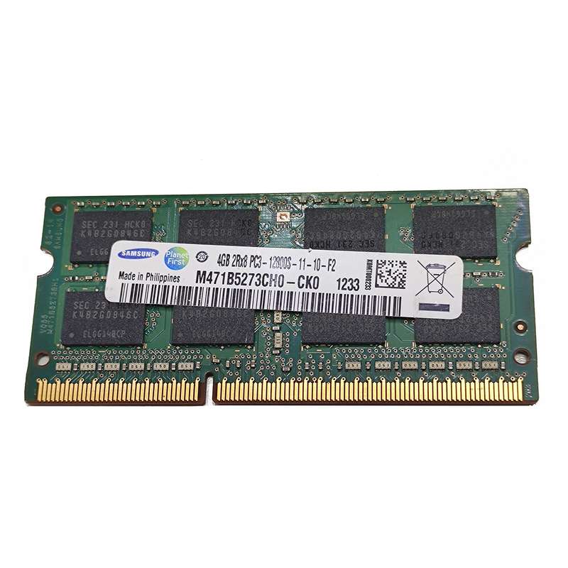 رم لپ تاپ DDR3 تک کاناله 12800s مگاهرتز CL11 سامسونگ مدل PC3 11-10-F2 ظرفیت 4 گیگابایت