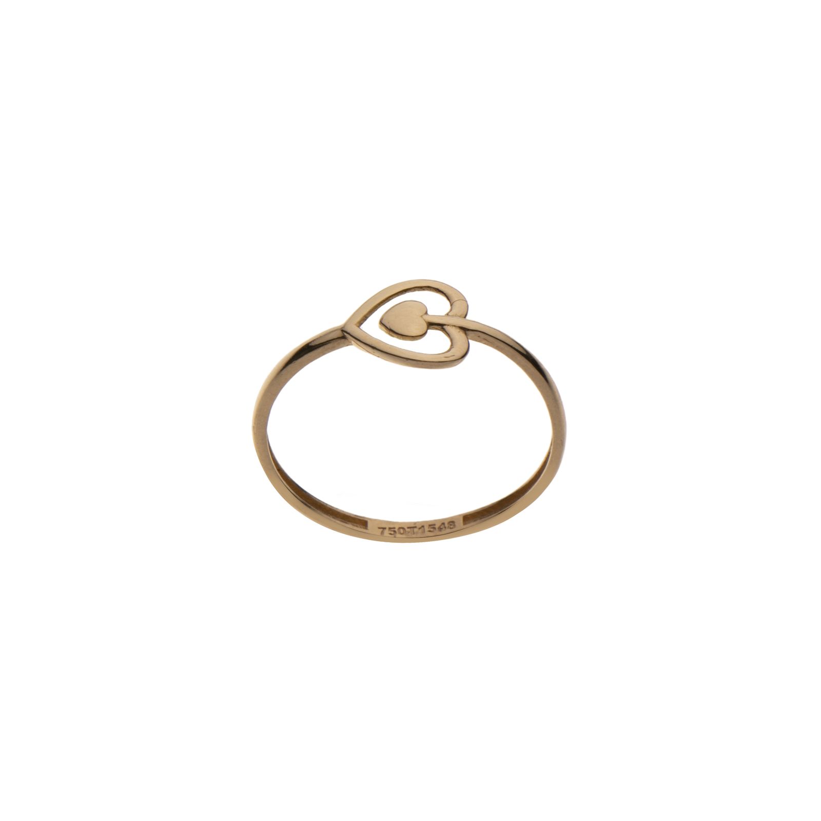 انگشتر طلا 18 عیار زنانه مایا ماهک مدل MR1260 طرح قلب -  - 1