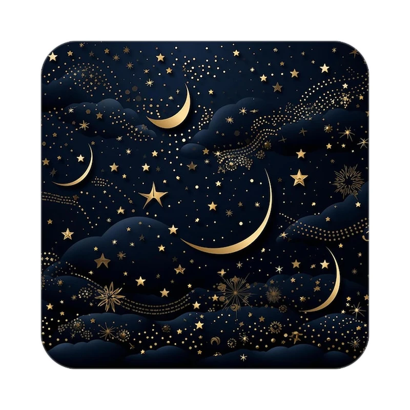 زیر لیوانی کاکتی طرح ماه و ستاره مدل mp52654