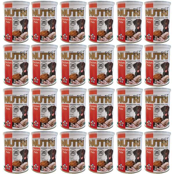 کنسرو غذای سگ نوتری پت مدل Chicken pate وزن 10200 گرم بسته 24 عددی