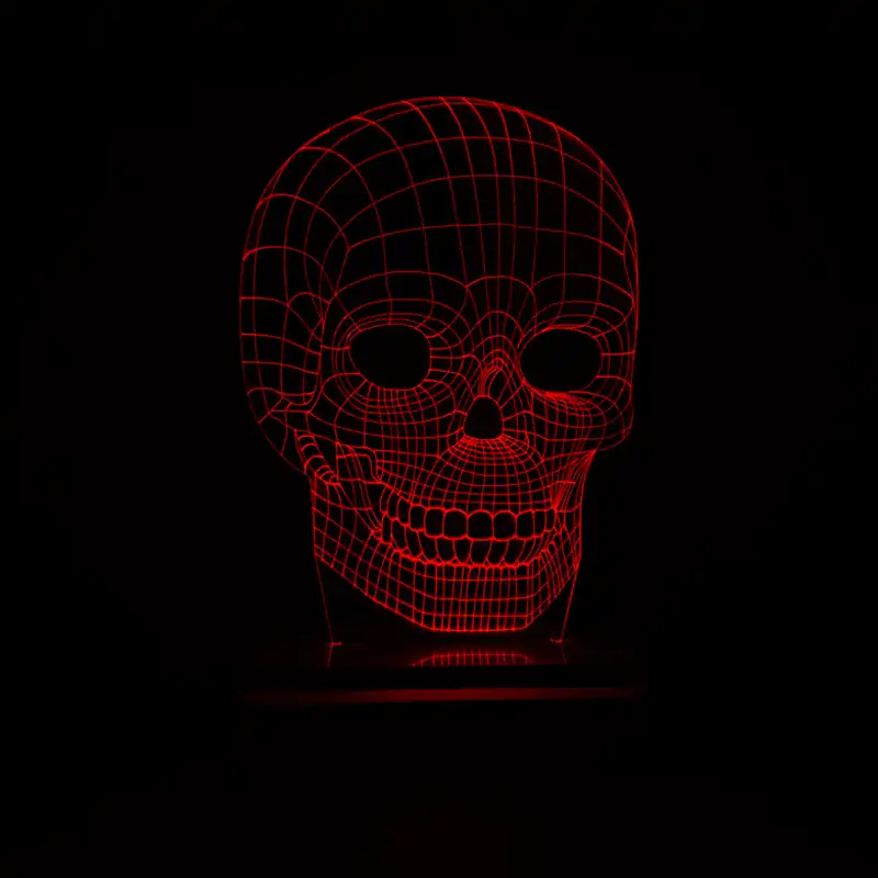 چراغ خواب طرح اسکلت جمجمه مدل کلید دار