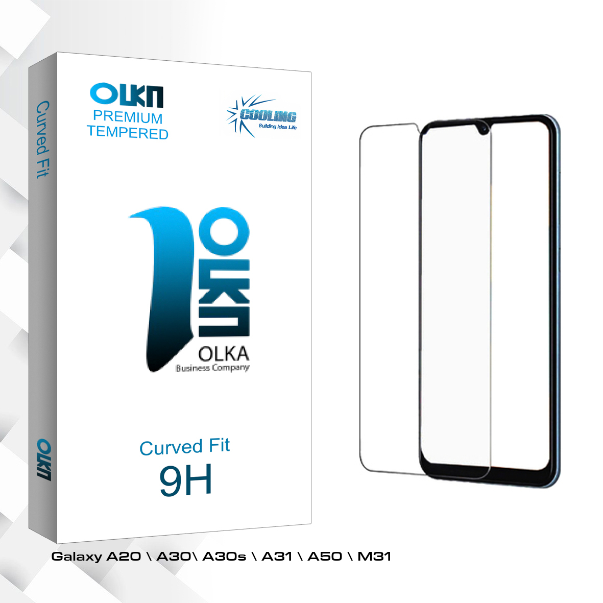 محافظ صفحه نمایش شیشه ای کولینگ مدل Olka Glass مناسب برای گوشی موبایل سامسونگ Galaxy A20  A30 A30s  A31  A50  M31