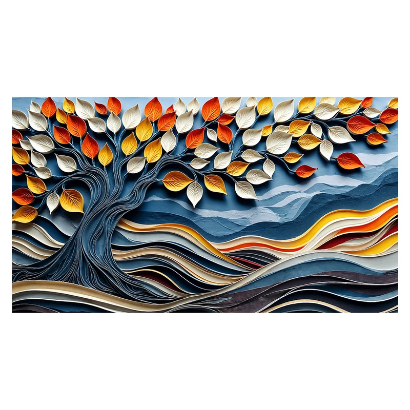 کاغذ دیواری مدل نقاشی درخت کد AR3060558