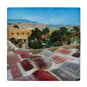 کاشی کارنیلا طرح معماری سنتی و فرشهای ایرانی مدل لوحی کد klh2412