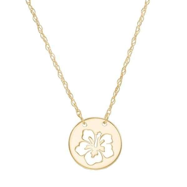 گردنبند طلا 18 عیار زنانه قیراط طرح گل کد GH3810